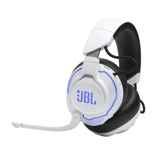JBL Quantum 910P Console Wireless - White - Wireless over-ear console gaming headset with head tracking-enhanced, Active Noise Cancelling and Bluetooth - Hero image number null